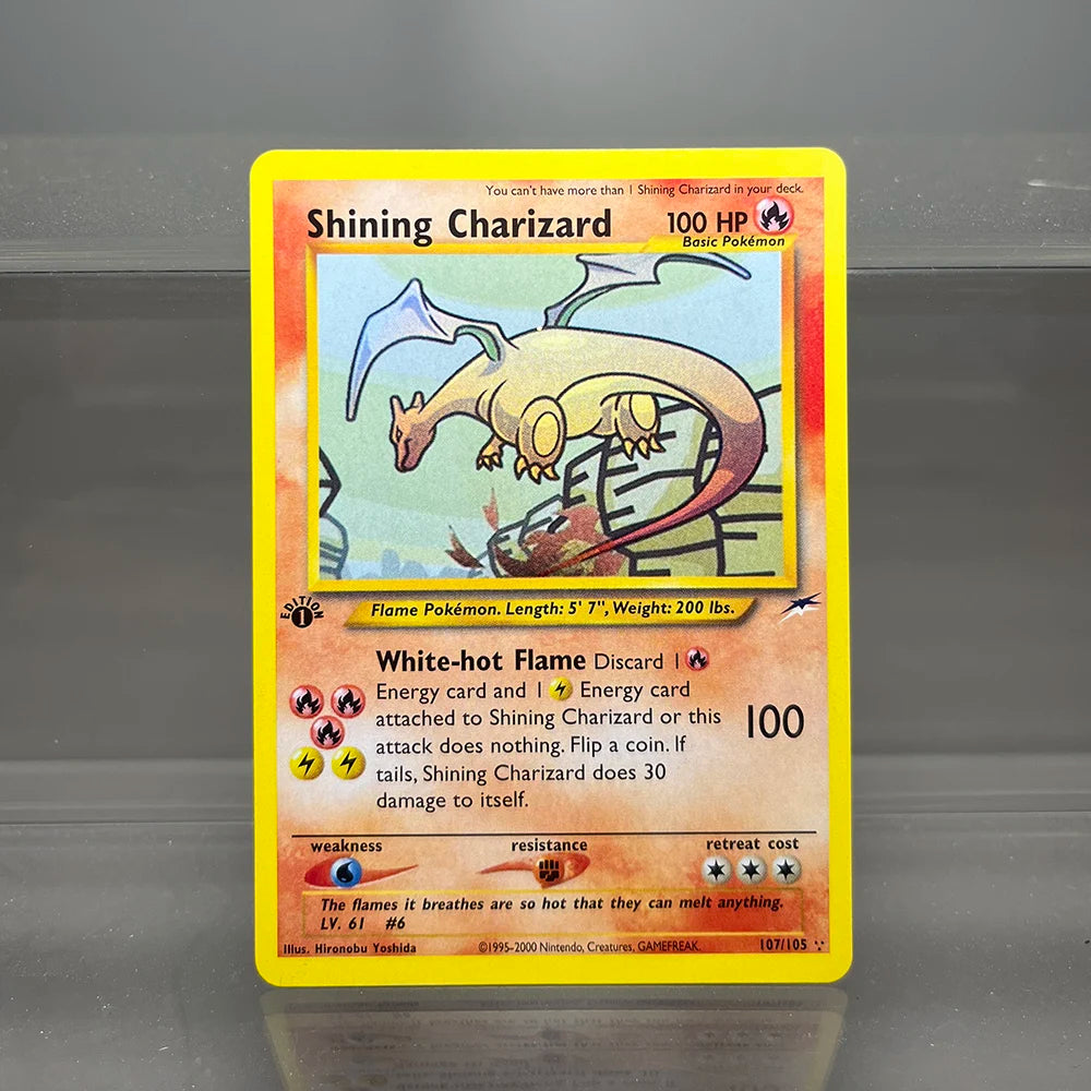 PKM Cards Charizard Steelix Celebi Single Foil Cards Magneton Gengar Classic Game Collection Cards PTCG Proxy Cards Beauty World Shop
