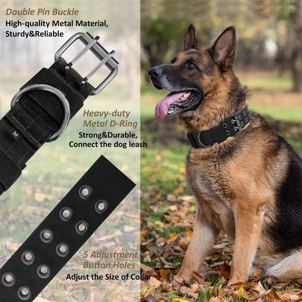 Tactical Dog Collar 1pc Durable Nylon Military Collars Outdoor For Medium Large Dogs Training Walking Working Pet Products Beauty World Shop