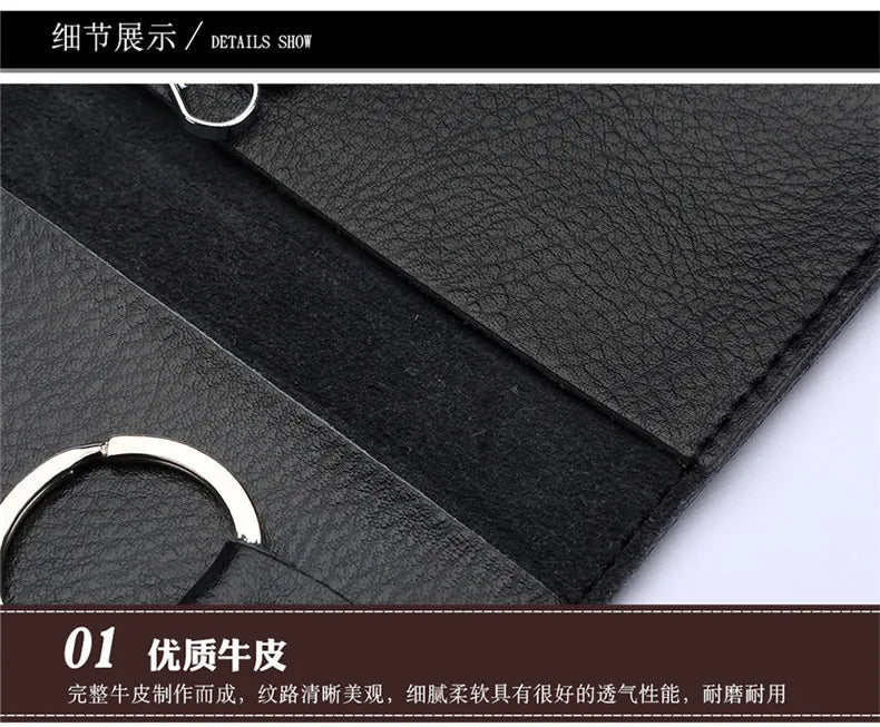 New Genuine Leather Keychain Men Key holder key organizer Pouch Car Key pouch Wallet Housekeeper Key Case Mini Card Bag Beauty World Shop