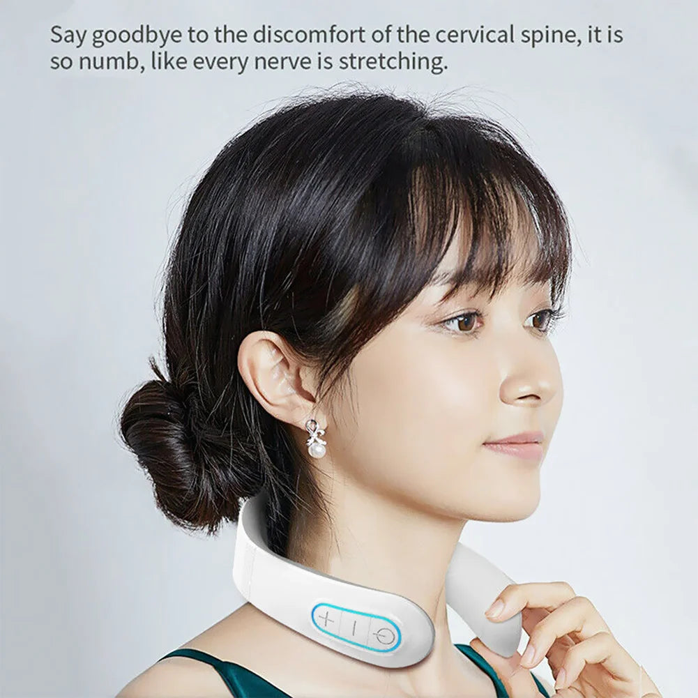 Pulse Neck Massager Electric Smart Cervical Massagers TENS Pain Muscle Kneading Massage Beauty World Shop