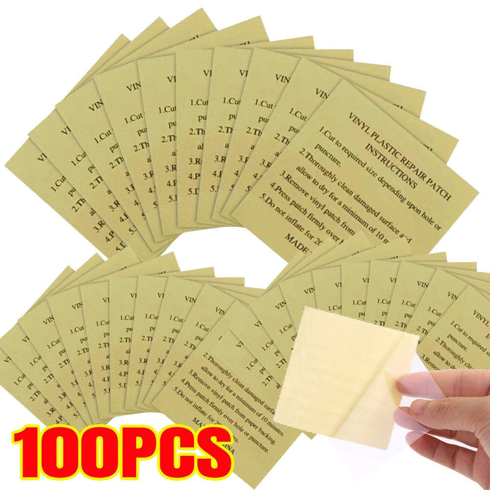 10-100pc Swimming Pool PVC Repair Patch Waterproof Swimming Ring Repair Kit Inflatable Boat Repair Patch Swimming Pool Accessory Beauty World Shop