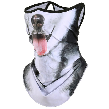 3D Animals Magic Scarf Bandana Breathable Neck Warmer Gaiter Hanging Ear Outdoor Sports Triangle Face Mask Neckerchief Summer Beauty World Shop