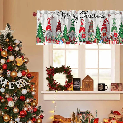 Christmas Short Curtains Valances Merry Christmas Decorations For Home 2025 Xmas Navidad Kitchen Bedroom Ornaments New Year 2026 Beauty World Shop