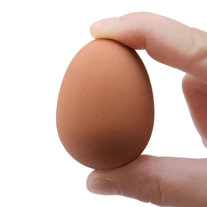1 Pcs Novelty Bouncy Eggs Realistic Fake Rubber Bouncing BallsModel Farm Chicken Nesting Hen Hatching Egg Pet Toy Prank Joke Beauty World Shop