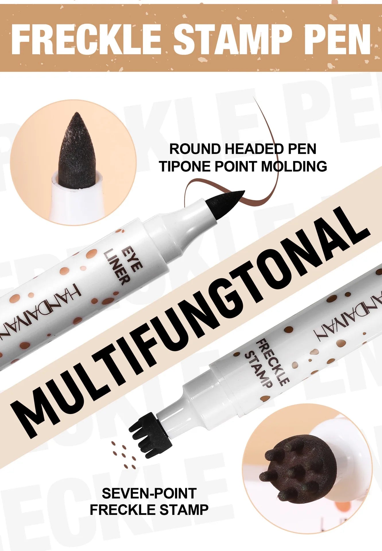 1PC Face Fake Freckles Pen Natural Waterproof Lifelike Fake Freckles Pen for Long Lasting Look Dot Spot Pen Makep Tool Cosmetic Beauty World Shop