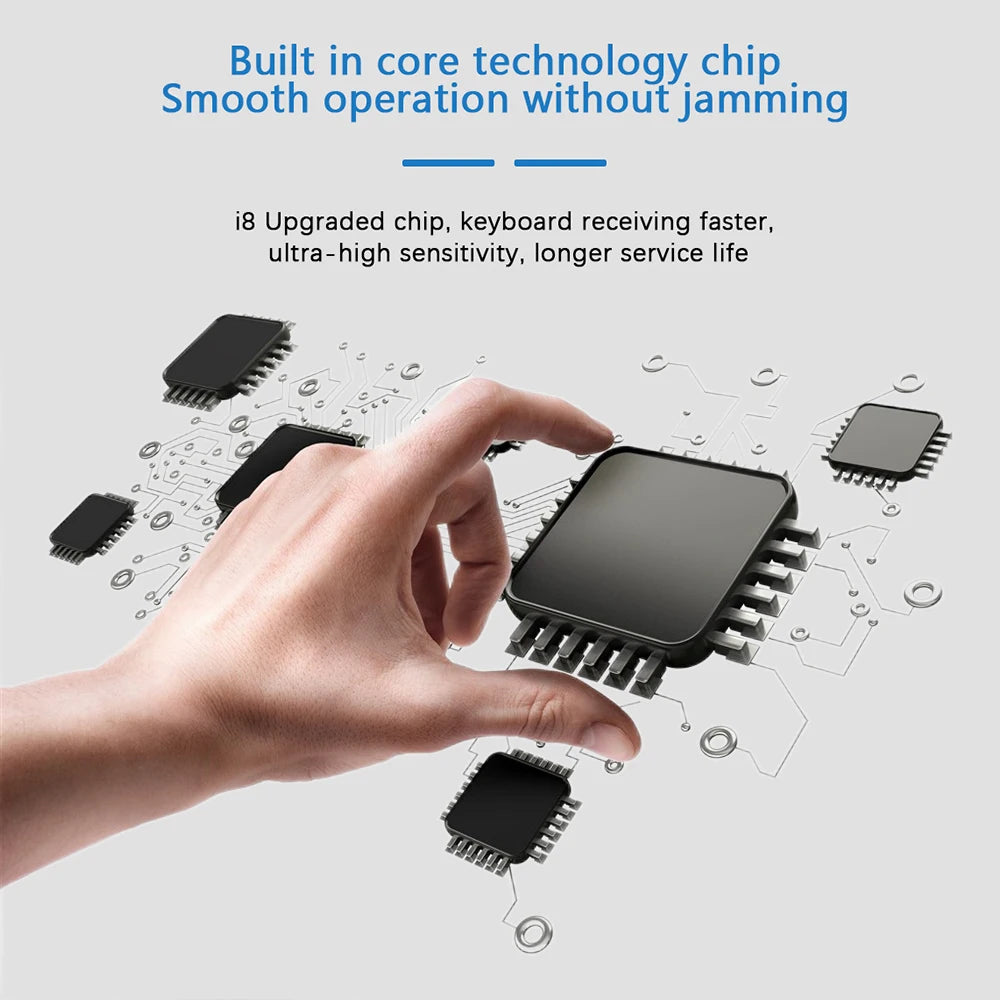 2.4G Air Mouse with Touchpad Keyboard i8 Arabic French Spanish Russian Backlit Mini Wireless Keyboard for PC Android TV Box Beauty World Shop
