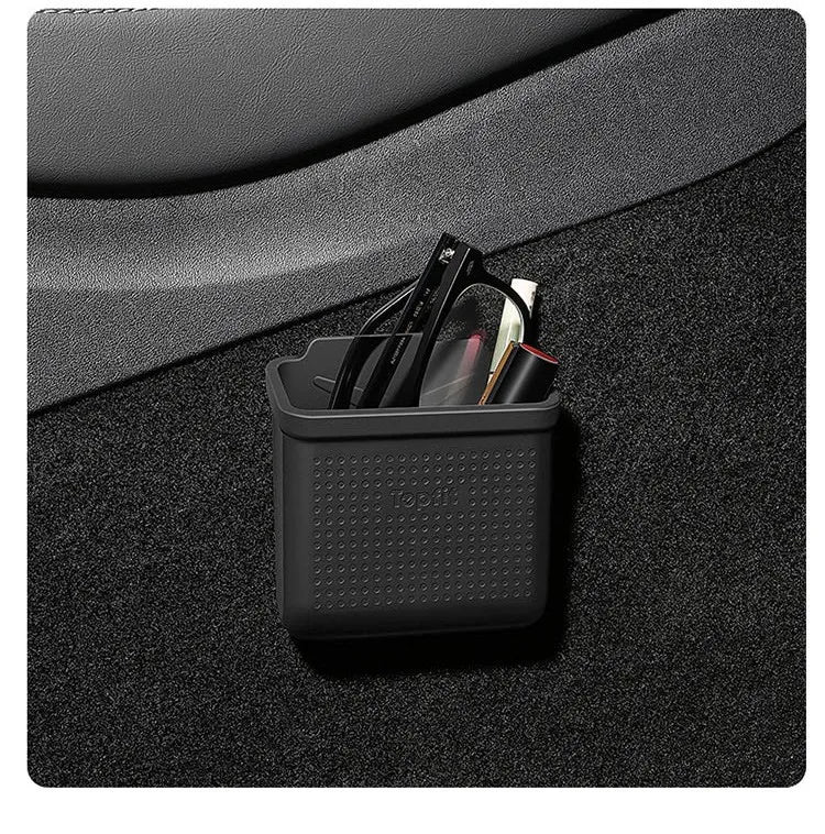 Silicone Car Storage Box For Tesla Model 3 Y S X 2017-2022 2023 Hidden Organizer Tray Bag Box Phone Coin Holder Auto Accessories Beauty World Shop