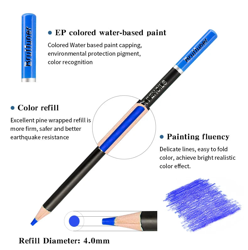 Brutfuner 48/72/120/150/160/180Colors Pencils Professional Oil Wood Soft Watercolor Pencil For School Draw Sketch Art Supplies Beauty World Shop