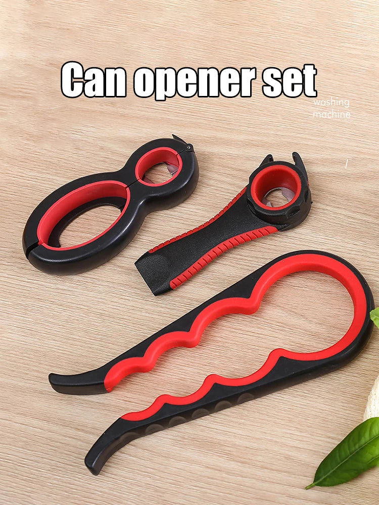 Multifunctional 6-in-1 Jar Opener And 4-in-1 Bottle Opener with Non-Slip Lids Gripper - Kitchen Tool for Easy Opening Beauty Fashion