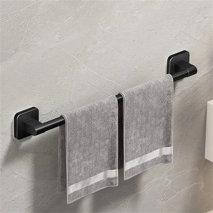 Wall Mounted Towel Rack Bathroom Storage Rack No Drilling Bathroom Horizontal Bar Towel Rack Kitchen Bathroom Accessories Beauty World Shop