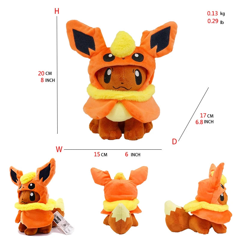 Eevee Cos Umbreon Espeon Jolteon Flareon Glaceon Vaporeon Sylveon Leafeon Plush Toy Stuffed Soft Cartoons All Star Collection Beauty World Shop