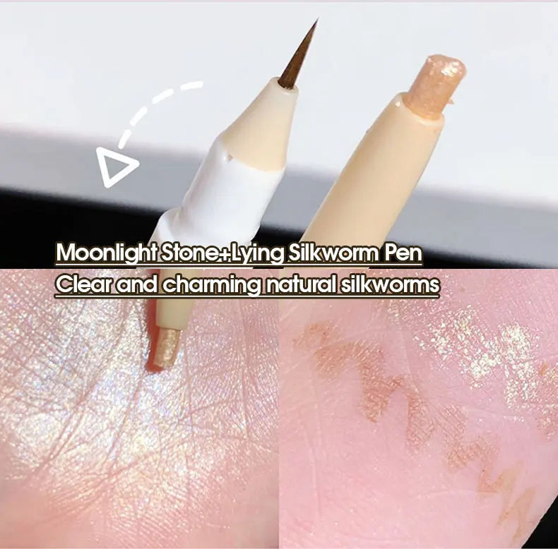 Double-headed Lying Silkworm Pen Matte Pearlescent Fine Flash Brightening Shadow Pen Outline Pen Eyelid Down to Pen Beauty Trend Shop