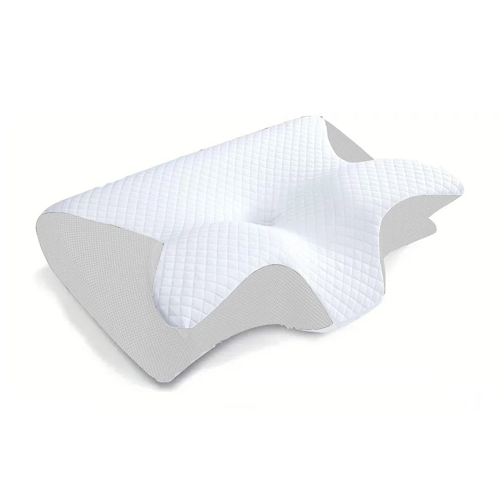 1pc Memory Foam Cervical Pillow, 2 in 1 Ergonomic Contour Orthopedic Pillow for Neck Pain, Contoured Support Pillows,Neck Pillow Beauty World Shop