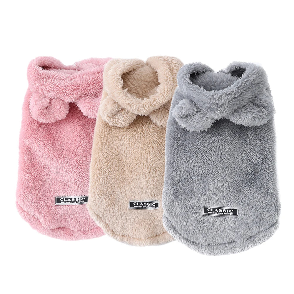Winter Pet Puppy Hoodie Sweater For Small Medium Dogs Cats Warm Fleece Dog Clothes Coat Yorkshire Chihuahua Jacket Pug Costume Beauty World Shop
