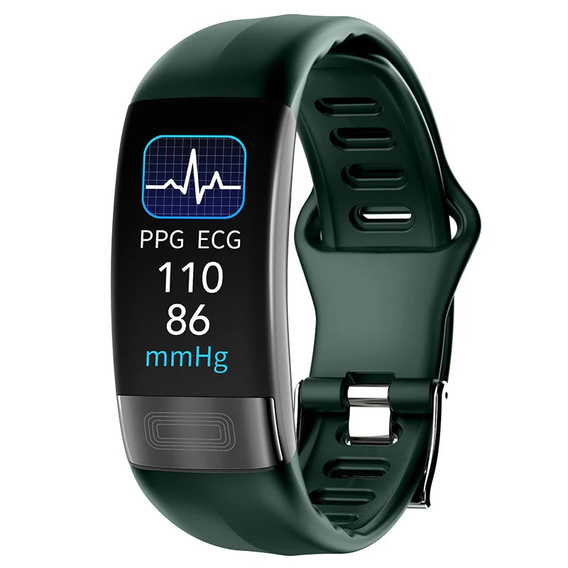 ECG+PPG Smart Wristband Fitness Tracker for Women Men Calorie Blood Pressure Waterproof Sport Smartband Health Smartwatch Beauty World Shop