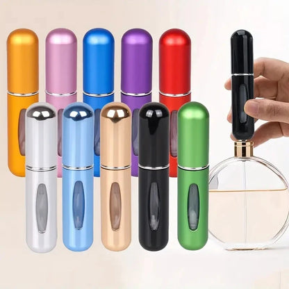 Portable Mini Travel High-end Perfume Bottle Base Refill Bottle Straight Charging Small Sample Perfume Aluminum Material Beauty Fashion