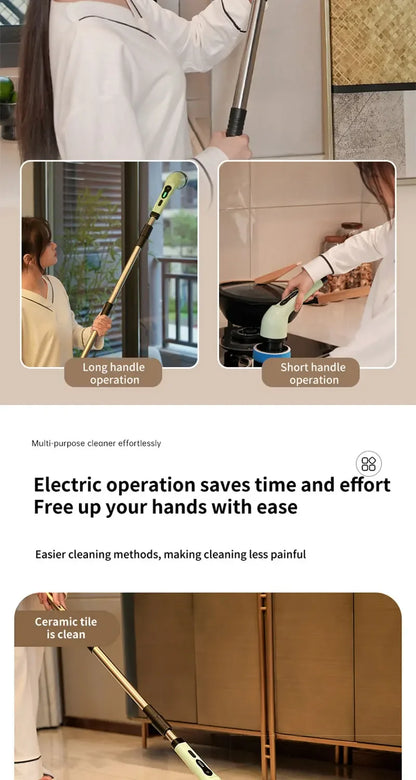 Cordless Spin Scrubber Electric Multipurpose Cleaning Brush for Kitchen Bathroom Toilet - Household Hair Brushes And Mops Beauty World Shop