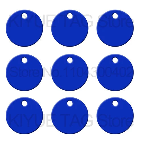 Wholesale 100Pcs Aluminum Round Dog ID Tags Name Plate Anodizing Label Tags Chain Hanging Keys Personalized Name ID Tag Beauty World Shop