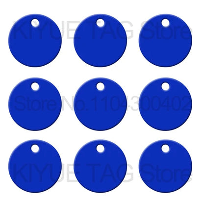 Wholesale 100Pcs Aluminum Round Dog ID Tags Name Plate Anodizing Label Tags Chain Hanging Keys Personalized Name ID Tag Beauty World Shop