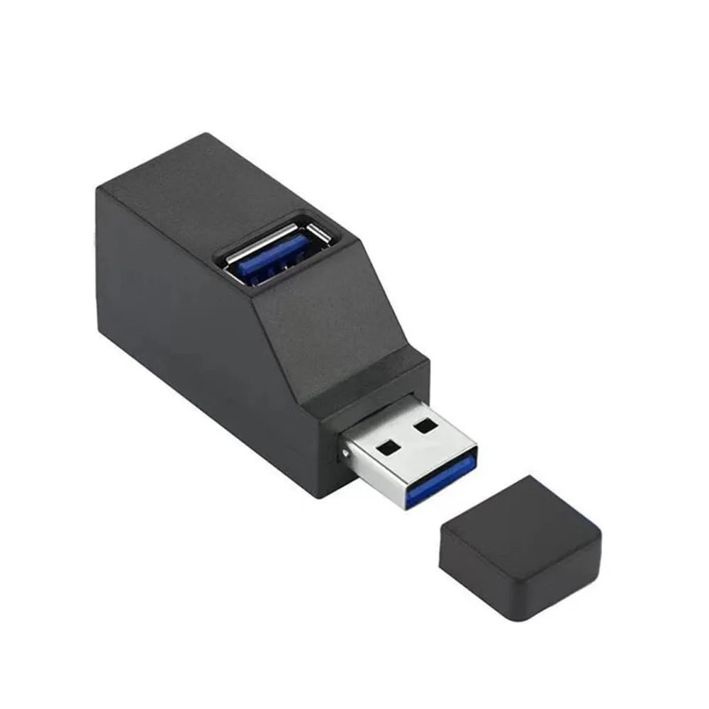 USB 3.0 HUB Adapter Extender Mini Splitter Box 1 to 3 Ports High Speed USB 2.0 For PC Laptop U Disk Card Reader Beauty World Shop