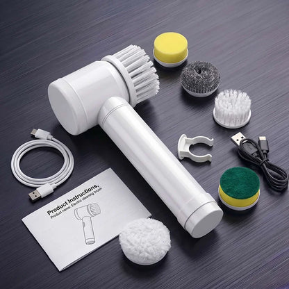 Household Cordless Spin Scrubber Kitchen Gadgets Hair Brushes Bathroom Broom Toilet Mops Electric Multipurpose Cleaning Brush Beauty World Shop