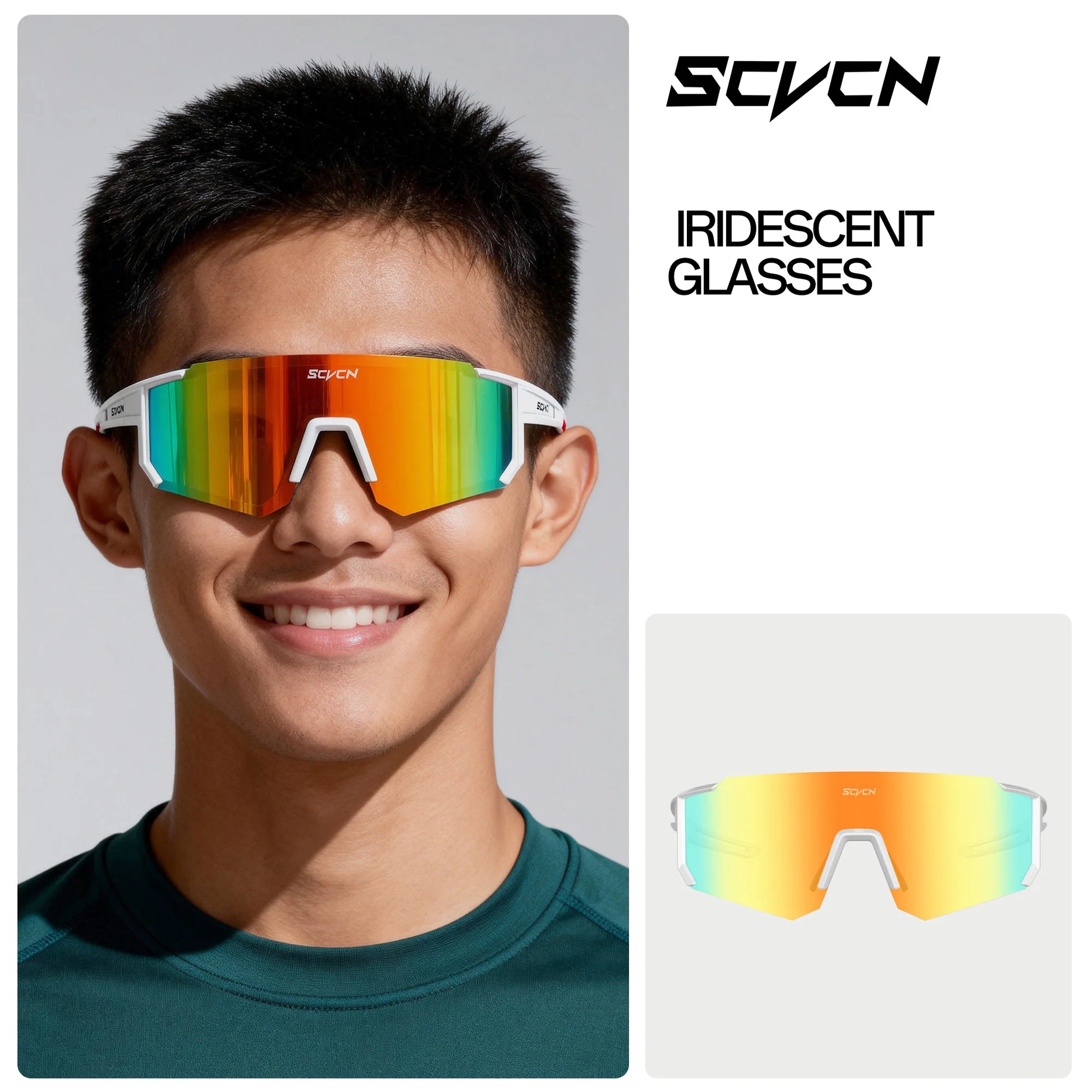 SCVCN Fashion Sunglasses for Men Sport Cycling Glasses Bike Bicycle Hiking Camping Golf UV400 Protection Glasses Women Baseball Beauty World Shop