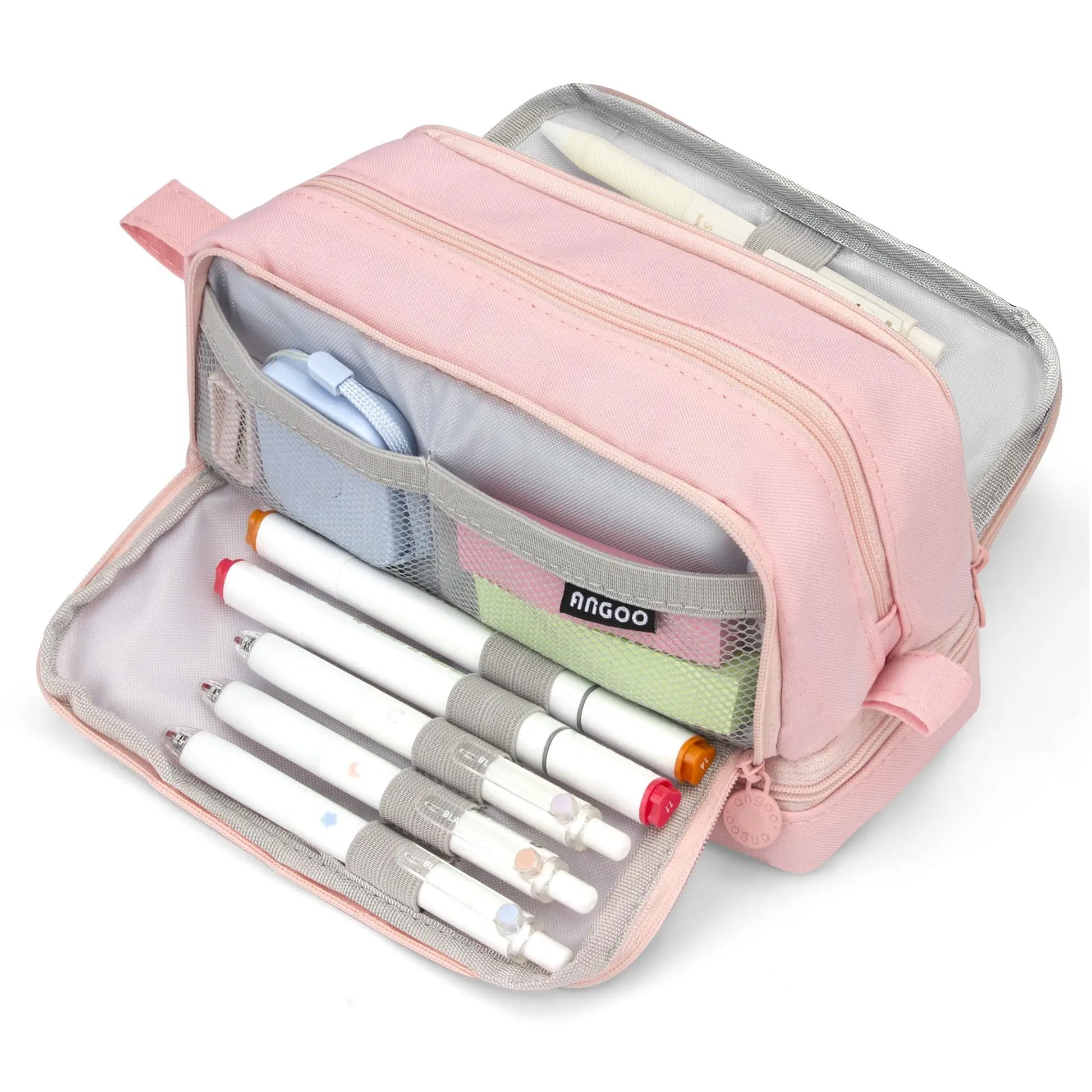 Large-Capacity Portable Pencil Case Minimalist Multi-Compartment Pencil Case Stationery Organizer Desktop Storage Pouch Beauty World Shop