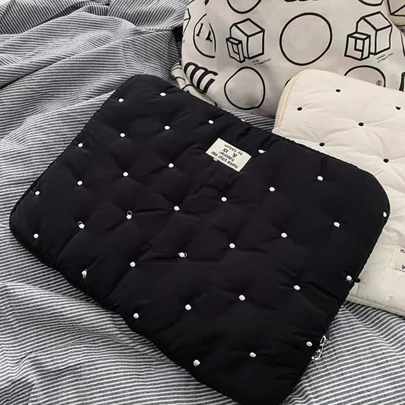 Laptop bag for macbook air 13 case 13-14 Inch puffy notebook pouch 15-16Inch Cute laptop sleeve 9-11 Inch Tablet Sleeve girl bag Beauty World Shop