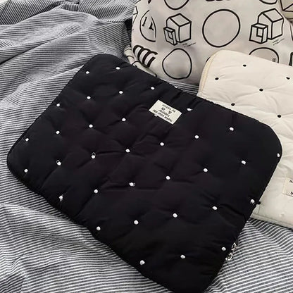 Laptop bag for macbook air 13 case 13-14 Inch puffy notebook pouch 15-16Inch Cute laptop sleeve 9-11 Inch Tablet Sleeve girl bag Beauty World Shop