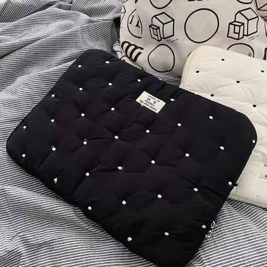 Laptop bag for macbook air 13 case 13-14 Inch puffy notebook pouch 15-16Inch Cute laptop sleeve 9-11 Inch Tablet Sleeve girl bag Beauty World Shop
