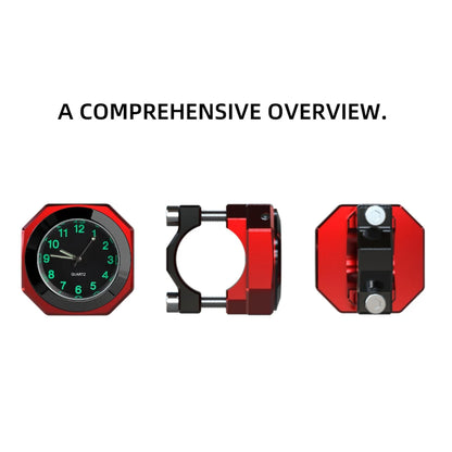 Aluminum Luminous Quartz Watch 22-28mm Motorcycle Scooter Bicycle Handlebar Mount Clock Time Display Clock Moto Accessories Beauty World Shop