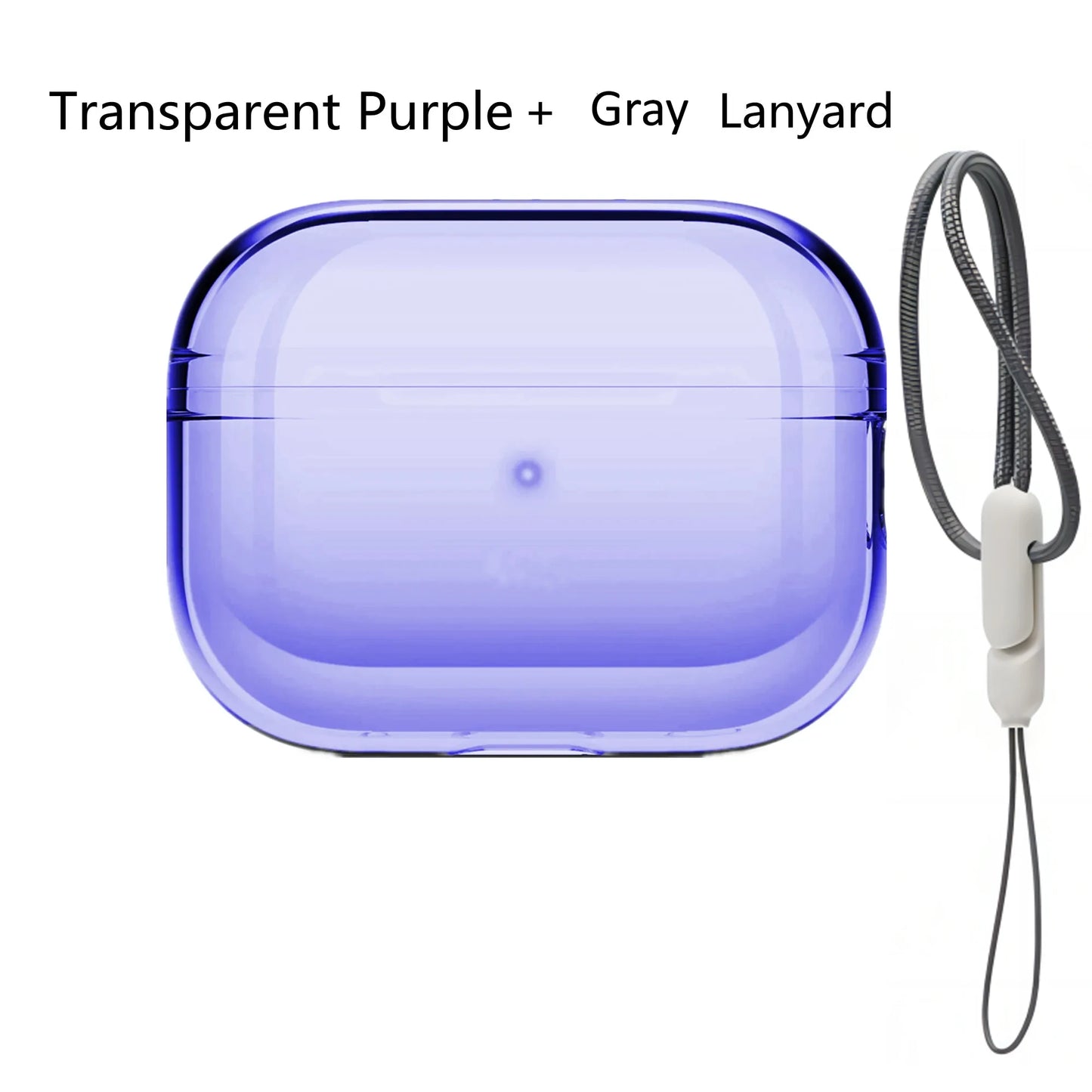 Transparent Protective lanyard Case Cover For Airpods Pro 2 TPU Soft Skin Shockproof Case Cover Designed for Airpods Pro2 Earbud