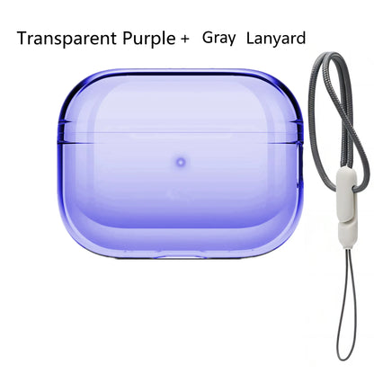 Transparent Protective lanyard Case Cover For Airpods Pro 2 TPU Soft Skin Shockproof Case Cover Designed for Airpods Pro2 Earbud