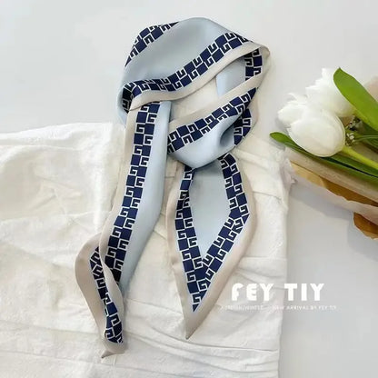 Set Series Silk Satin Scarf Women Cloth Hair Bands Headdress Accessories Lady Scarves Ribbon Neck Ties for Bag Handle/4pcs Beauty World Shop