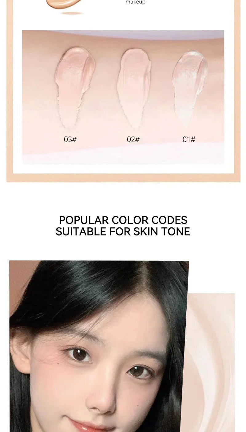 The liquid foundation is light, matte, naturally brightening, and does not come off makeup. The natural complexion is frosty, Beauty Trend Shop