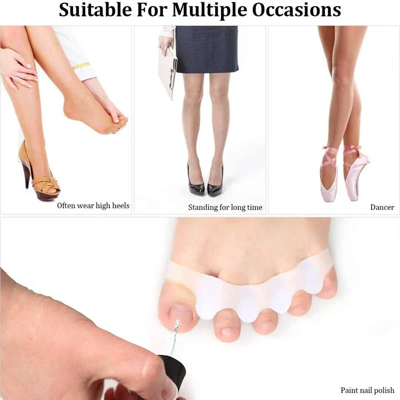 Protective Toe Separator Suitable Bunion Yoga Gel Silicone Hammer Toes Corrector for Women Men Straighteners Overlapping 1 Pair Beauty Trend Shop