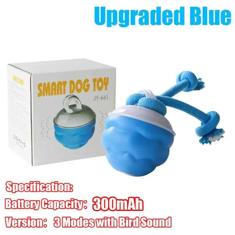 Interactive Dog Toys Smart Rolling Ball With Rope Motion Activated Automatic Moving Squeaky Dog Training Puppy Chew Toy Balls Beauty World Shop