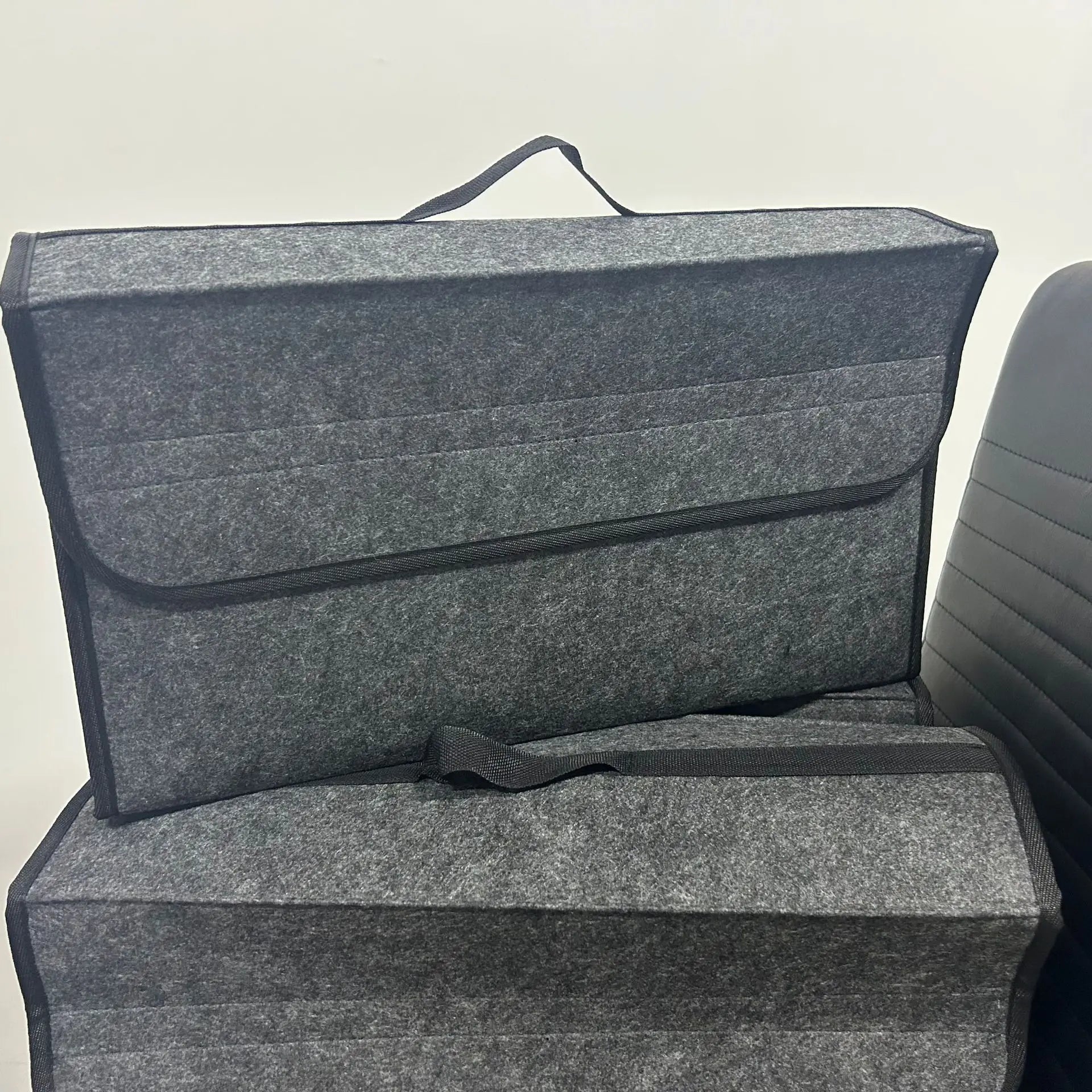 Gray Black Anti Slip Car Trunk Organizer Bag Multi Compartment Soft Felt Storage Box for Boot Tools & Auto Accessories Beauty World Shop