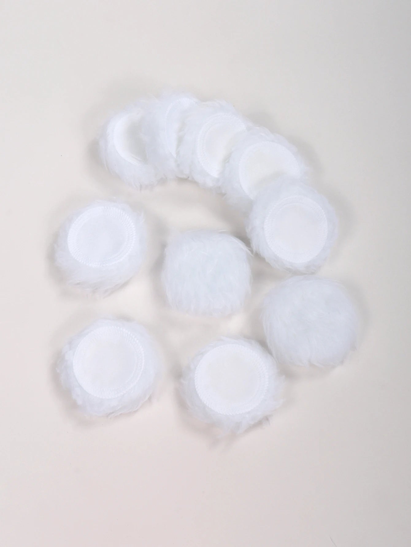 2-5-10-20Pcs Portable and Practical High-Grade White Round Powder Puff for Base and Fixing Makeup Beauty World Shop