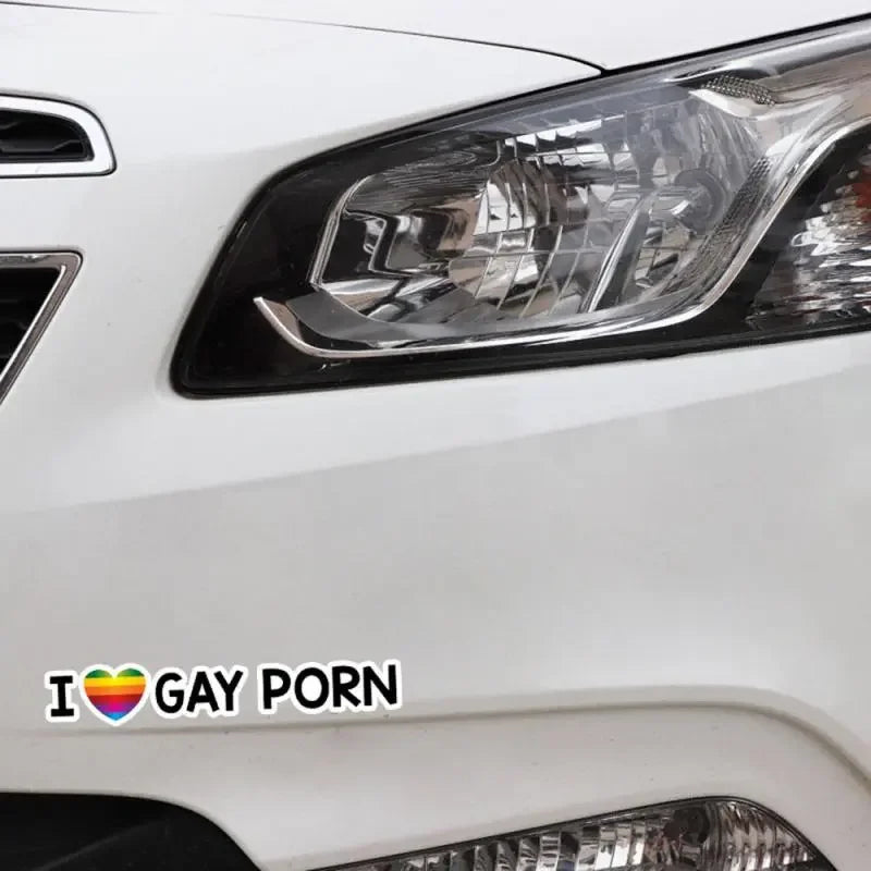 Rainbow Car Stickers Funny LGBT Driver Is Gay Waterproof Vinyl Decals Personality Auto Window Bumper Body Windshield Decoration Beauty World Shop