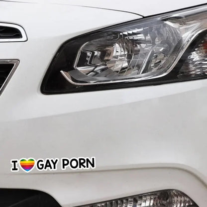 Rainbow Car Stickers Funny LGBT Driver Is Gay Waterproof Vinyl Decals Personality Auto Window Bumper Body Windshield Decoration Beauty World Shop