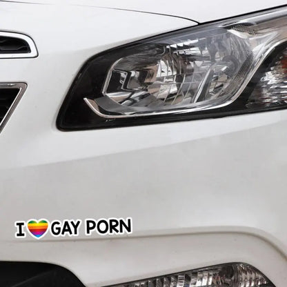 Rainbow Car Stickers Funny LGBT Driver Is Gay Waterproof Vinyl Decals Personality Auto Window Bumper Body Windshield Decoration Beauty World Shop