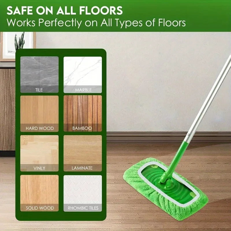 4 Reusable Mop Pads with High Water Absorption and Ultra-fine Fiber Cleaning Pads That Can Firmly Adhere To Most Standard Mops Beauty World Shop