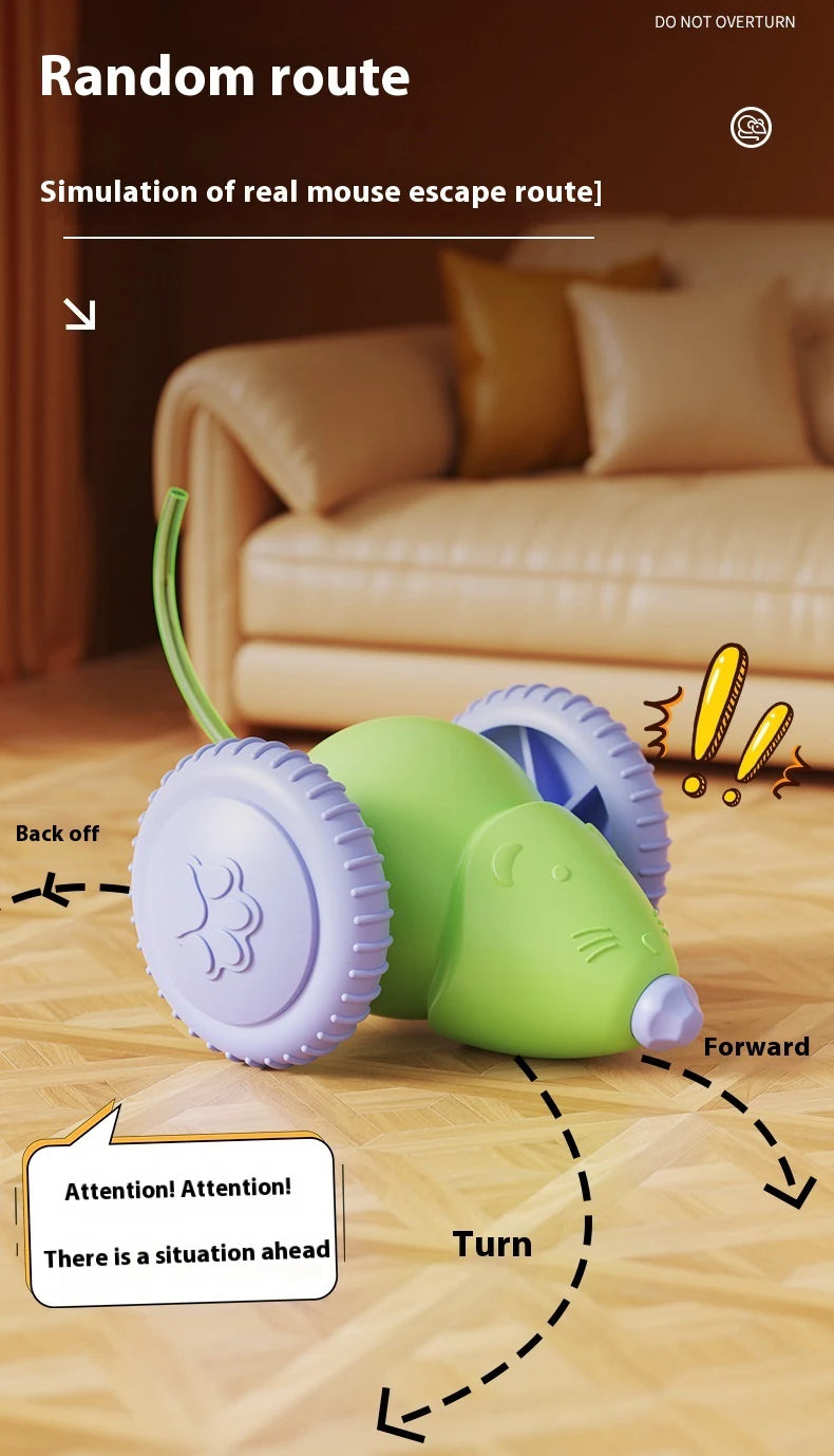 Electric Mouse Car Pet toys Interactive Cat Toy Rechargeable Automatic Teaser with Intelligent Obstacle Avoidance Pet Products Beauty World Shop