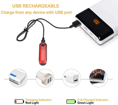 Rechargeable Bike Front Lights Bicycle Taillight MTB Road Bike Light Set Bicycle Headlight Back Rear Lamp Cycling Accessories Beauty World Shop