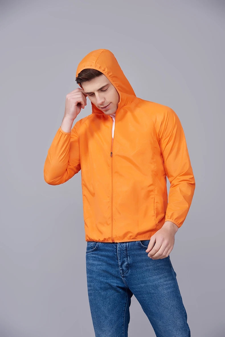 JNLN Men Women Waterproof Hiking Jackets Quick Dry Camping Windbreaker Unisex Outdoor Trekking Raincoat Anti UV Packable Clothes Beauty World Shop