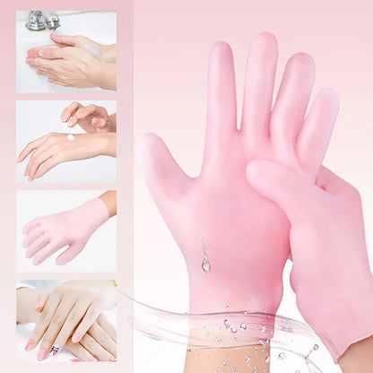 2-Pack Silicone Moisturizing Gloves Exfoliate to Prevent Dry Hands and Leave Hands Smooth and Soft Hand Care Tool Beauty World Shop