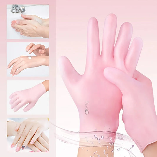 2-Pack Silicone Moisturizing Gloves Exfoliate to Prevent Dry Hands and Leave Hands Smooth and Soft Hand Care Tool Beauty World Shop