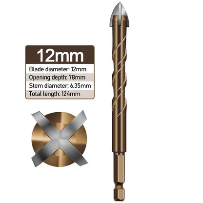 Masonry Concrete Drill Bits For Glass Ceramic Tile Brick Plastic Wood Mason Hard Alloy Wall Hole Opener Hex Shank 3mm To 12mm Beauty World Shop