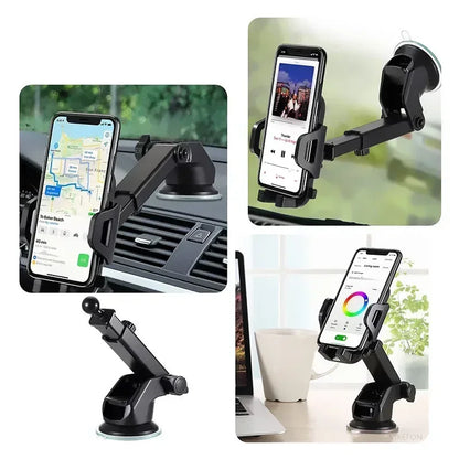 360° Windshield Car Phone Holder Car Dashboard Mobile Cell Support Bracket Universal Sucker for iPhone 16 15 14 Samsung Xiaomi Beauty World Shop